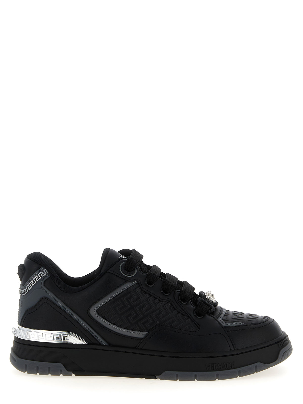 Versace Black Calfskin Sneakers