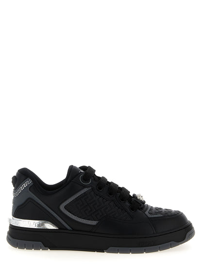 Versace Black Calfskin Sneakers