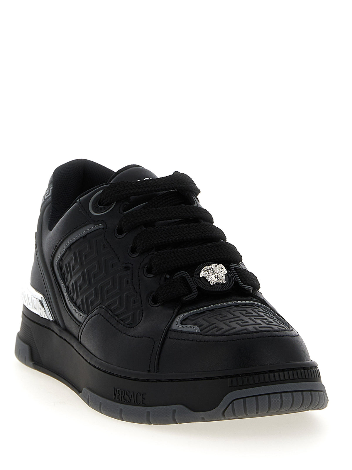 Versace Black Calfskin Sneakers