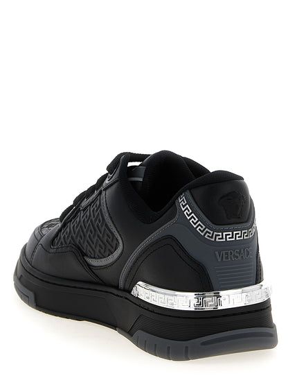 Versace Black Calfskin Sneakers