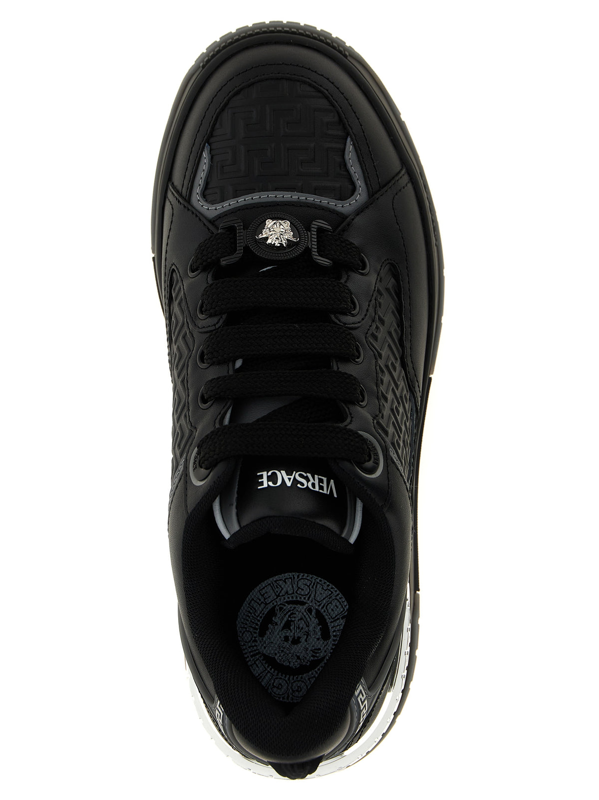 Versace Black Calfskin Sneakers