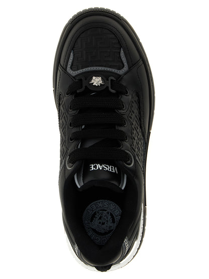 Versace Black Calfskin Sneakers