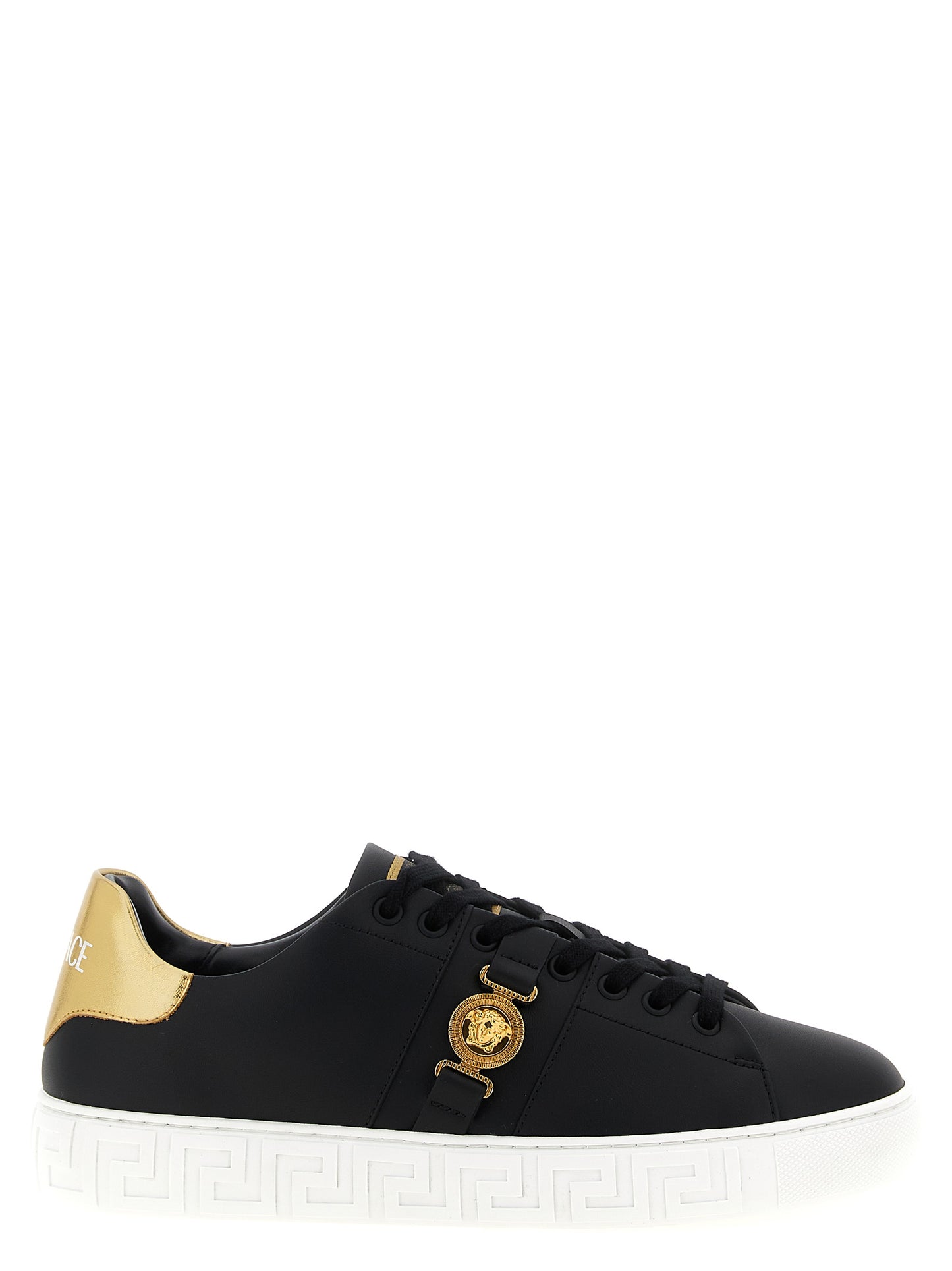 Zapatillas bajas de nailon negro Versace