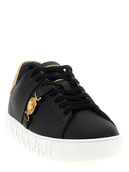 Zapatillas bajas de nailon negro Versace