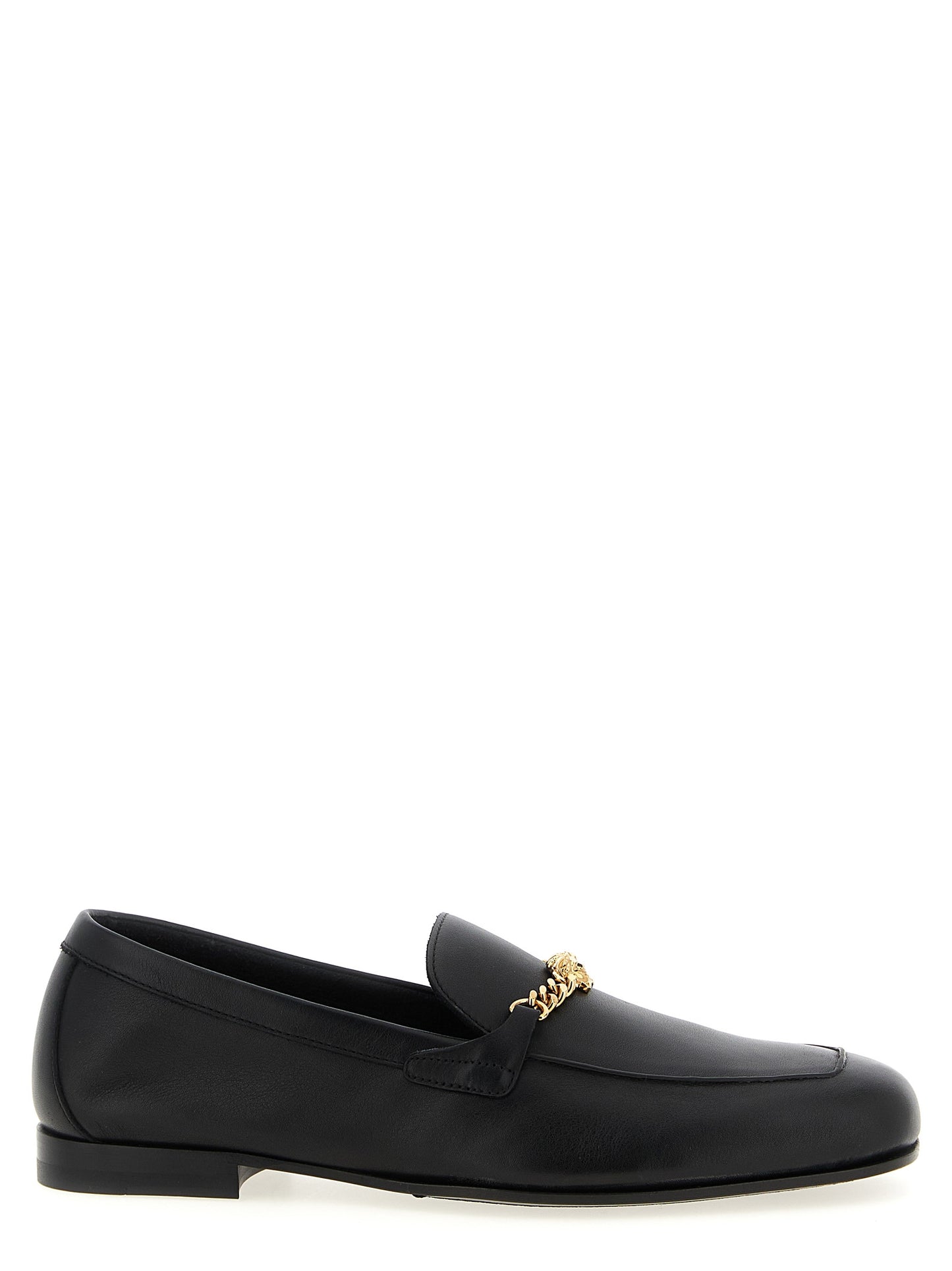 Mocasines sin cordones Versace de piel de becerro negra
