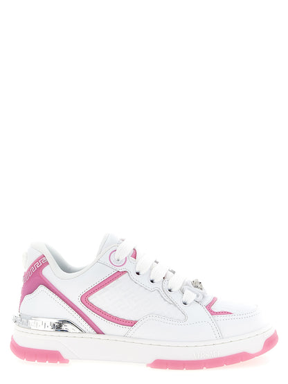 Zapatillas deportivas multicolor de piel de becerro Versace