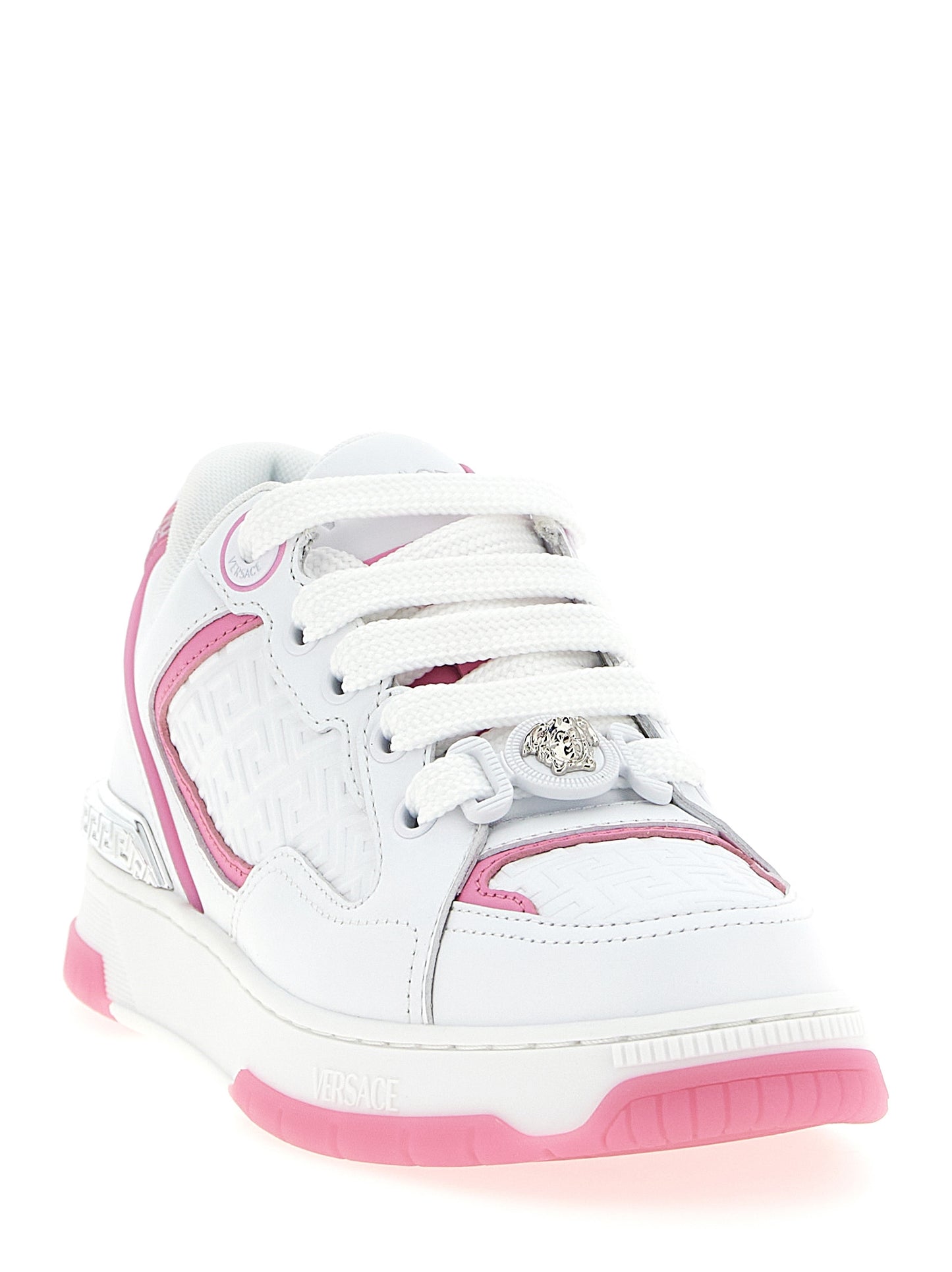 Zapatillas deportivas multicolor de piel de becerro Versace