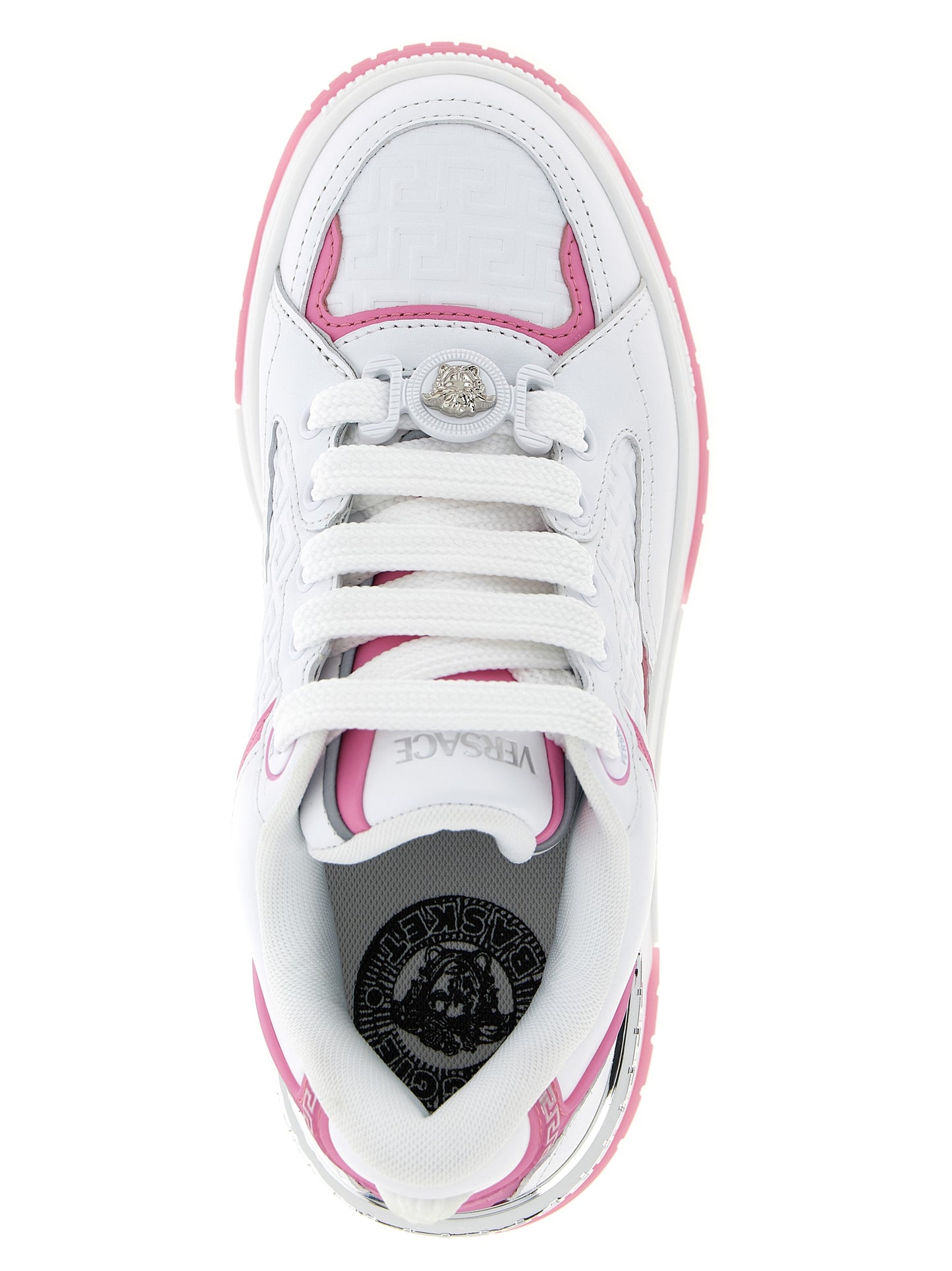 Zapatillas deportivas multicolor de piel de becerro Versace