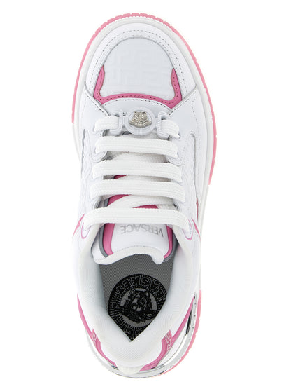 Zapatillas deportivas multicolor de piel de becerro Versace