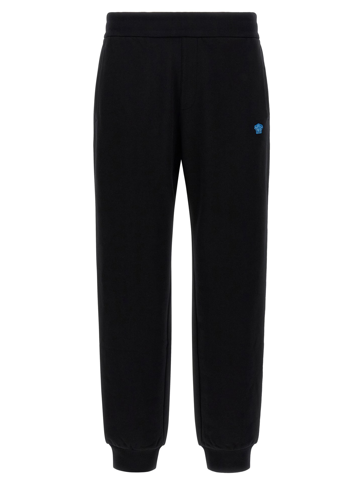 Pantalón de chándal de algodón negro Versace