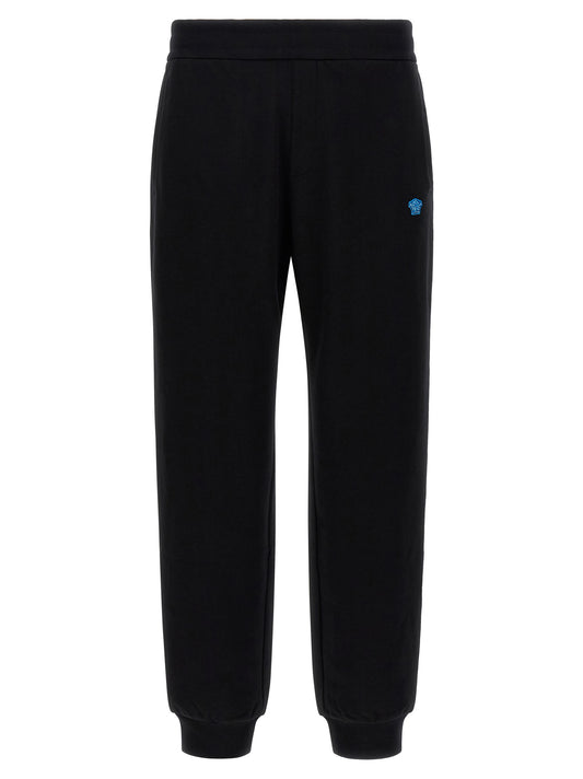 Pantalón de chándal de algodón negro Versace