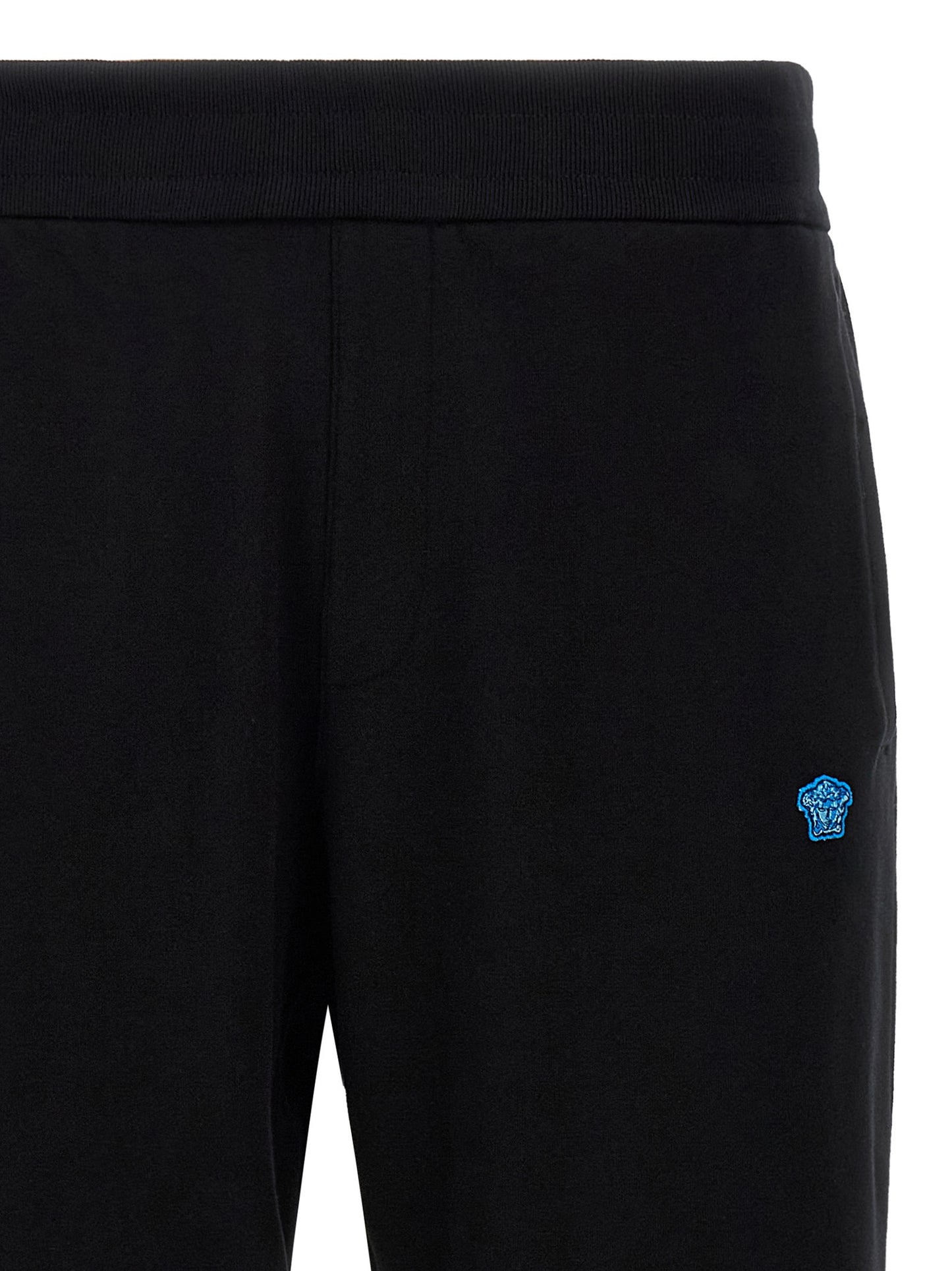 Pantalón de chándal de algodón negro Versace