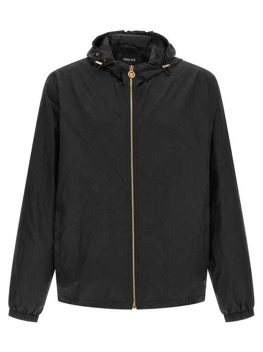 Chaqueta Versace de nailon negro
