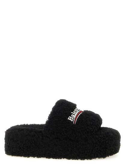 Chanclas Balenciaga de poliéster negro