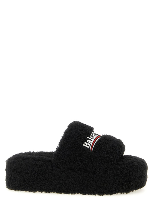 Chanclas Balenciaga de poliéster negro