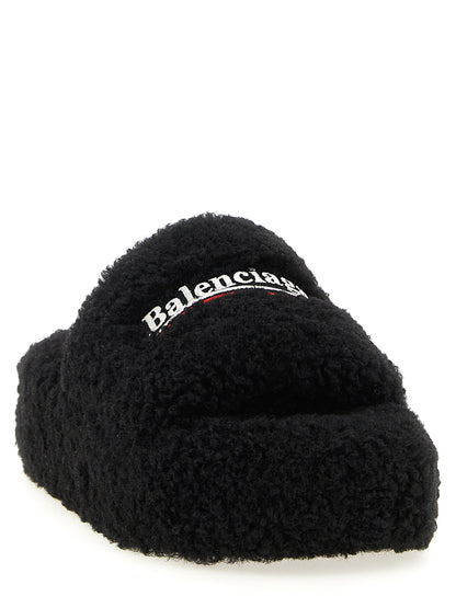 Chanclas Balenciaga de poliéster negro