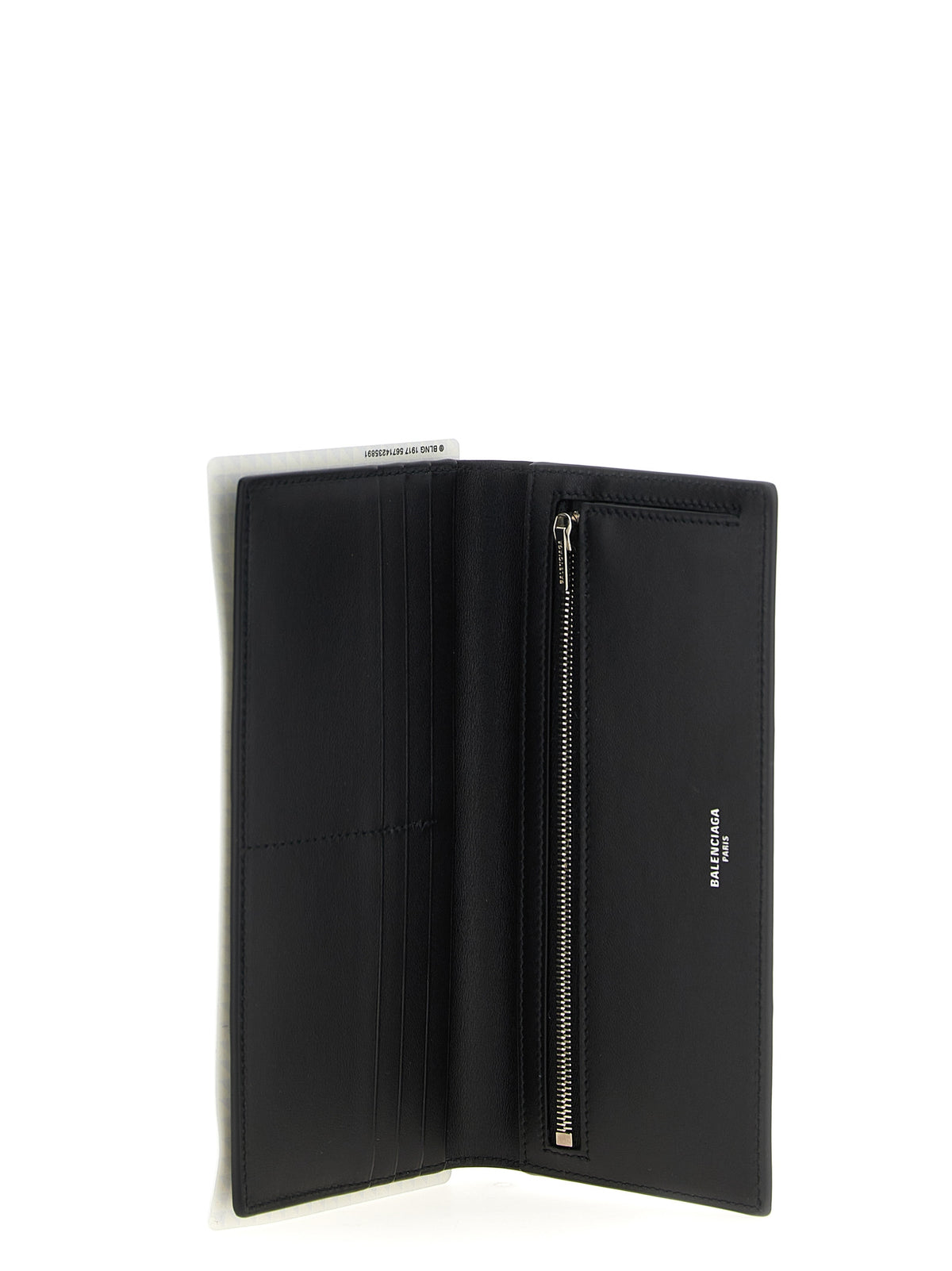 Portefeuille en cuir noir Balenciaga