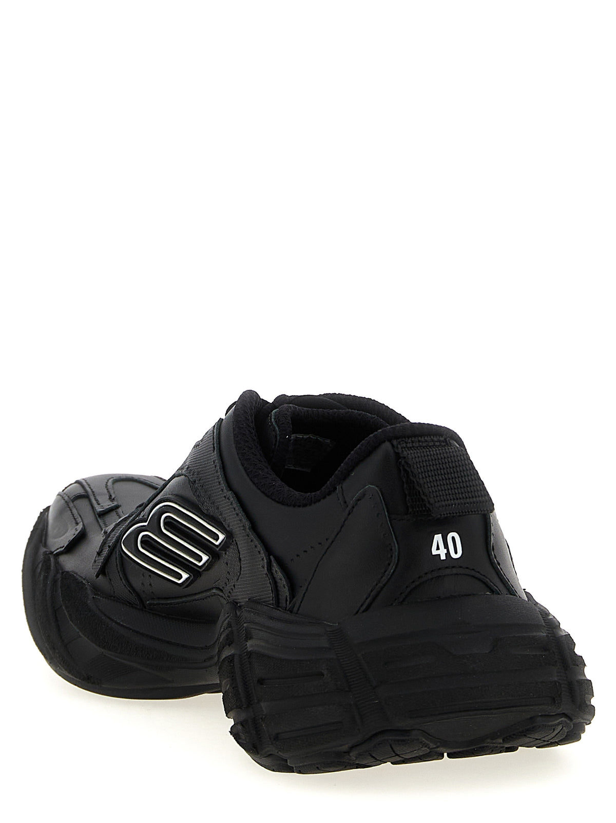 Zapatillas Deportivas De Piel Becerro Negra Balenciaga