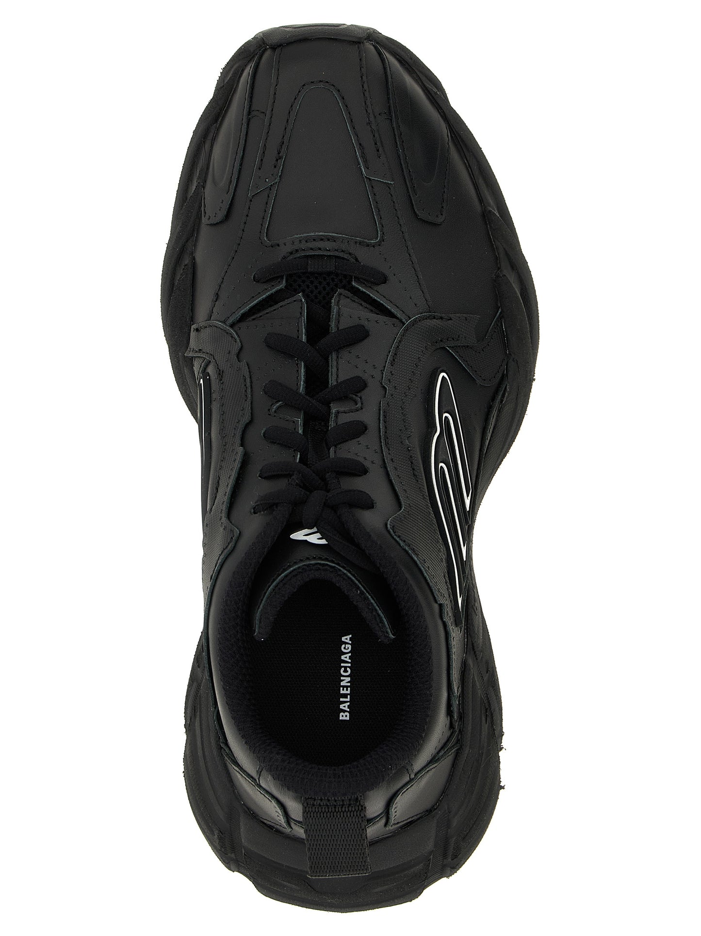 Zapatillas Deportivas De Piel Becerro Negra Balenciaga