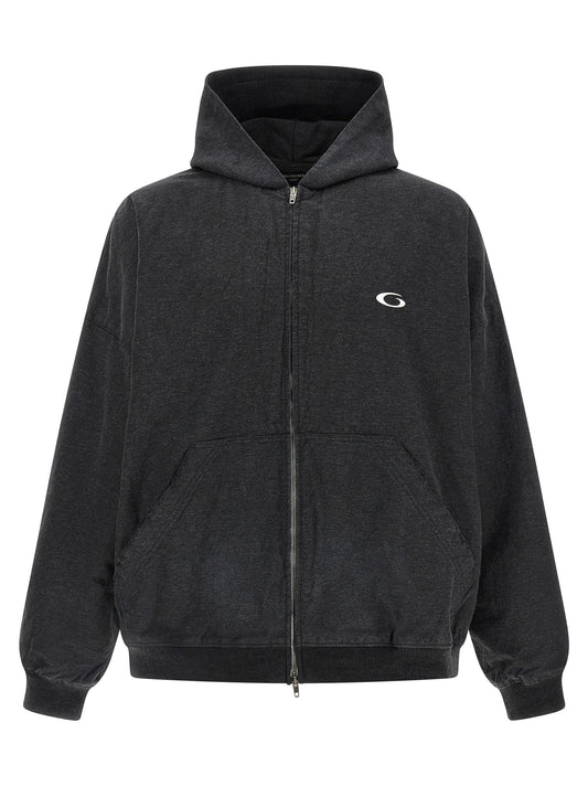 Sudadera de algodón gris Balenciaga