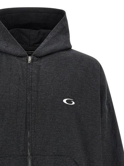 Sudadera de algodón gris Balenciaga