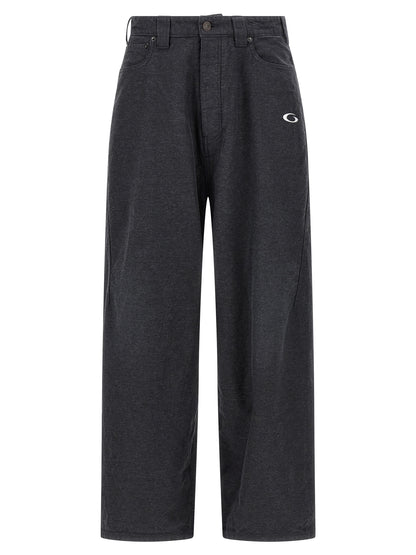 Pantalones casuales de algodón gris Balenciaga
