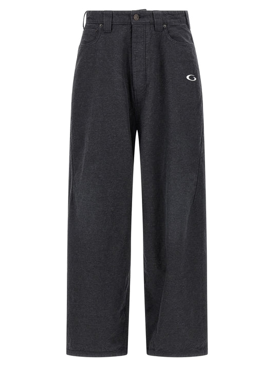 Pantalones casuales de algodón gris Balenciaga