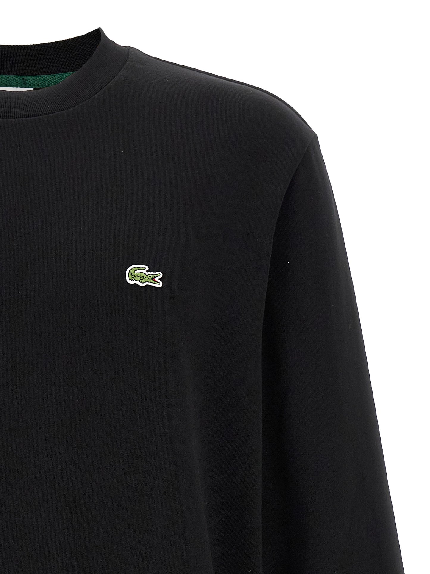 Sweat-shirt Lacoste en coton noir résistant et doux