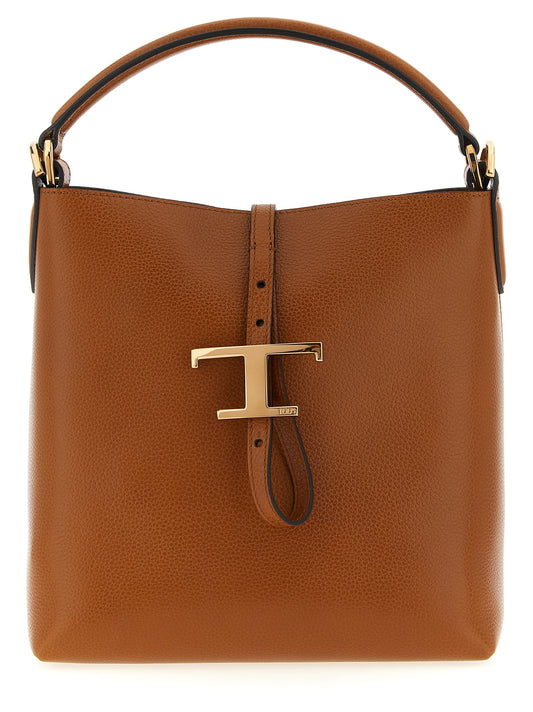 Sac à main Tod's en cuir de veau marron