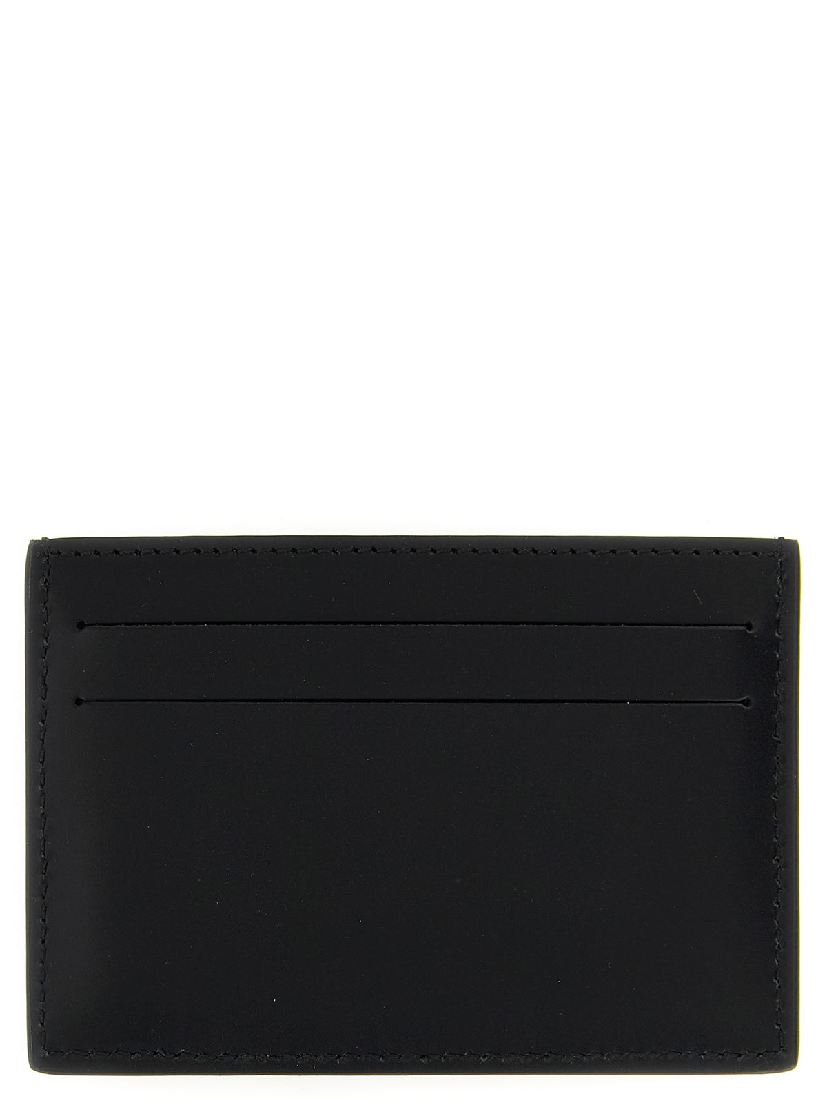 Porte-cartes Fendi Slim Squared FF en cuir noir compact