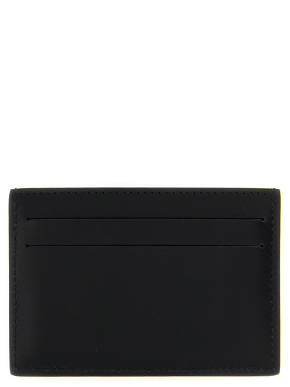 Porte-cartes Fendi Slim Squared FF en cuir noir compact