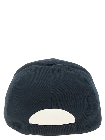 Fendi Gorra De Béisbol - Algodón Azul Con Bordado Frontal
