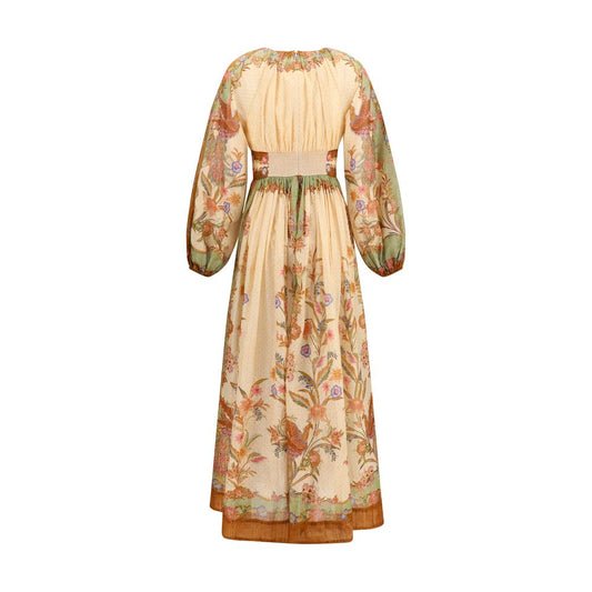 Vestido informal de algodón multicolor Zimmermann