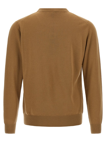 Cárdigan De Lana Virgen Fendi En Tono Beige Natural