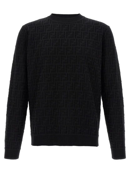 Cardigan Fendi en Coton Noir Coupe Ajustée Quotidien