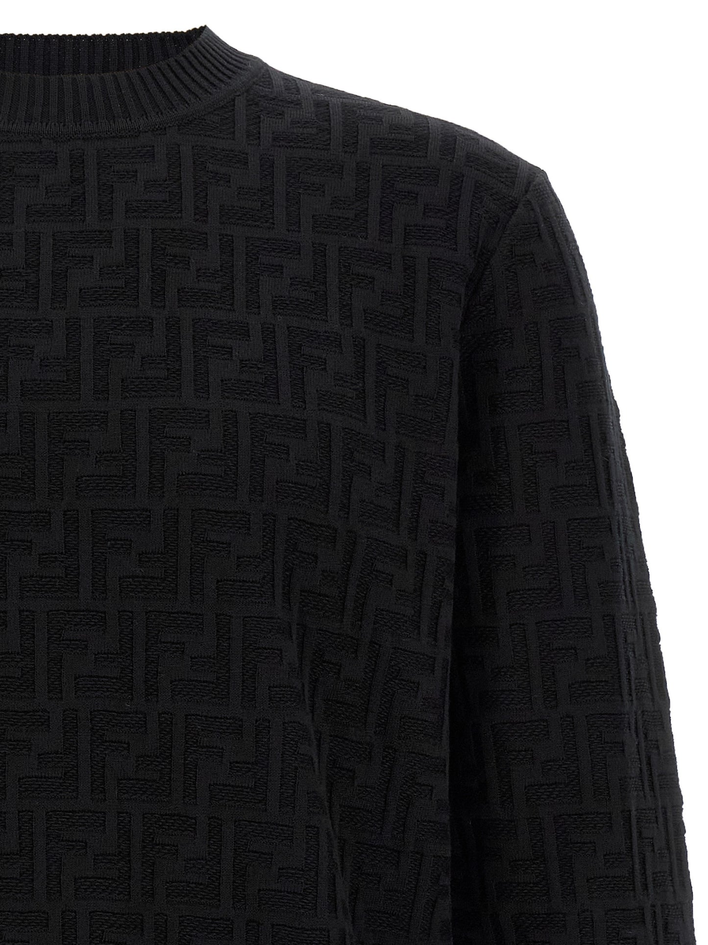 Cardigan Fendi en Coton Noir Coupe Ajustée Quotidien