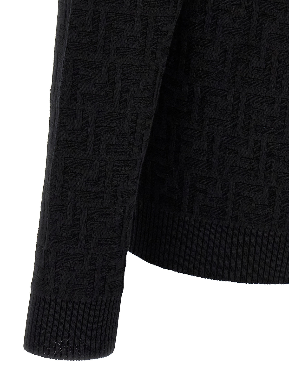 Cardigan Fendi en Coton Noir Coupe Ajustée Quotidien