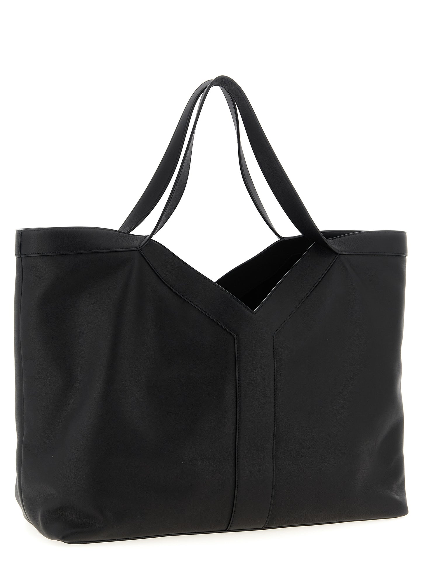 Bolso tote Saint Laurent de piel de becerro negra