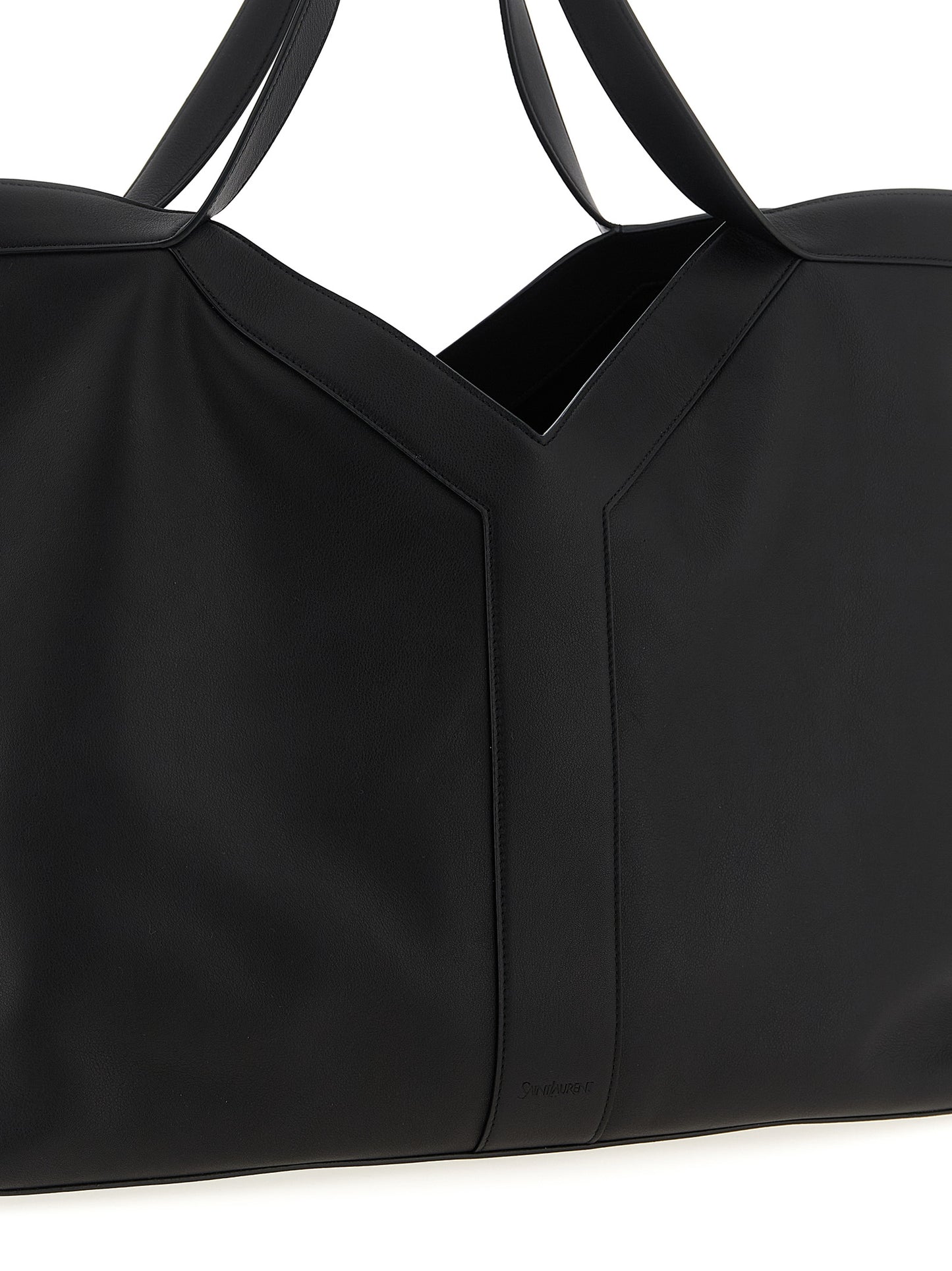 Bolso tote Saint Laurent de piel de becerro negra