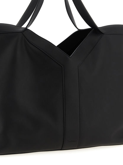 Bolso tote Saint Laurent de piel de becerro negra