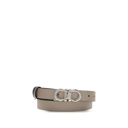 Cinturón normal Ferragamo de piel de becerro gris Bos Taurus