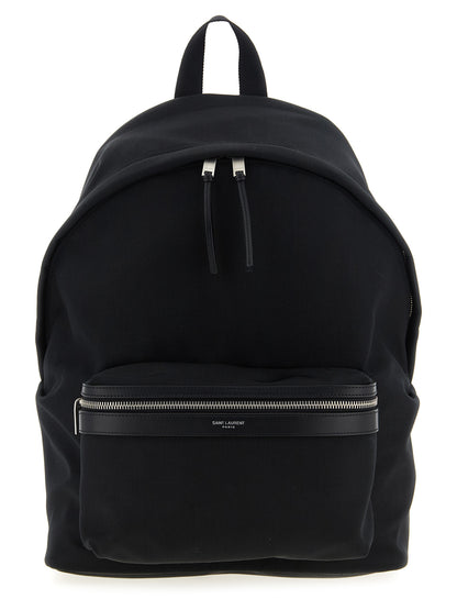 Mochila Saint Laurent Elaborada En Poliamida Negra