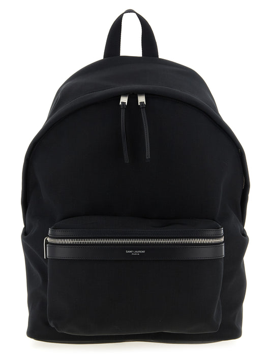 Mochila Saint Laurent Elaborada En Poliamida Negra