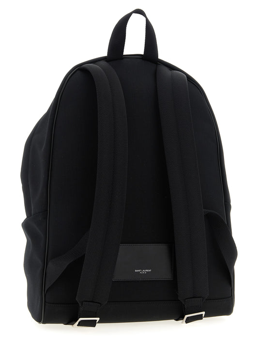 Mochila Saint Laurent Elaborada En Poliamida Negra