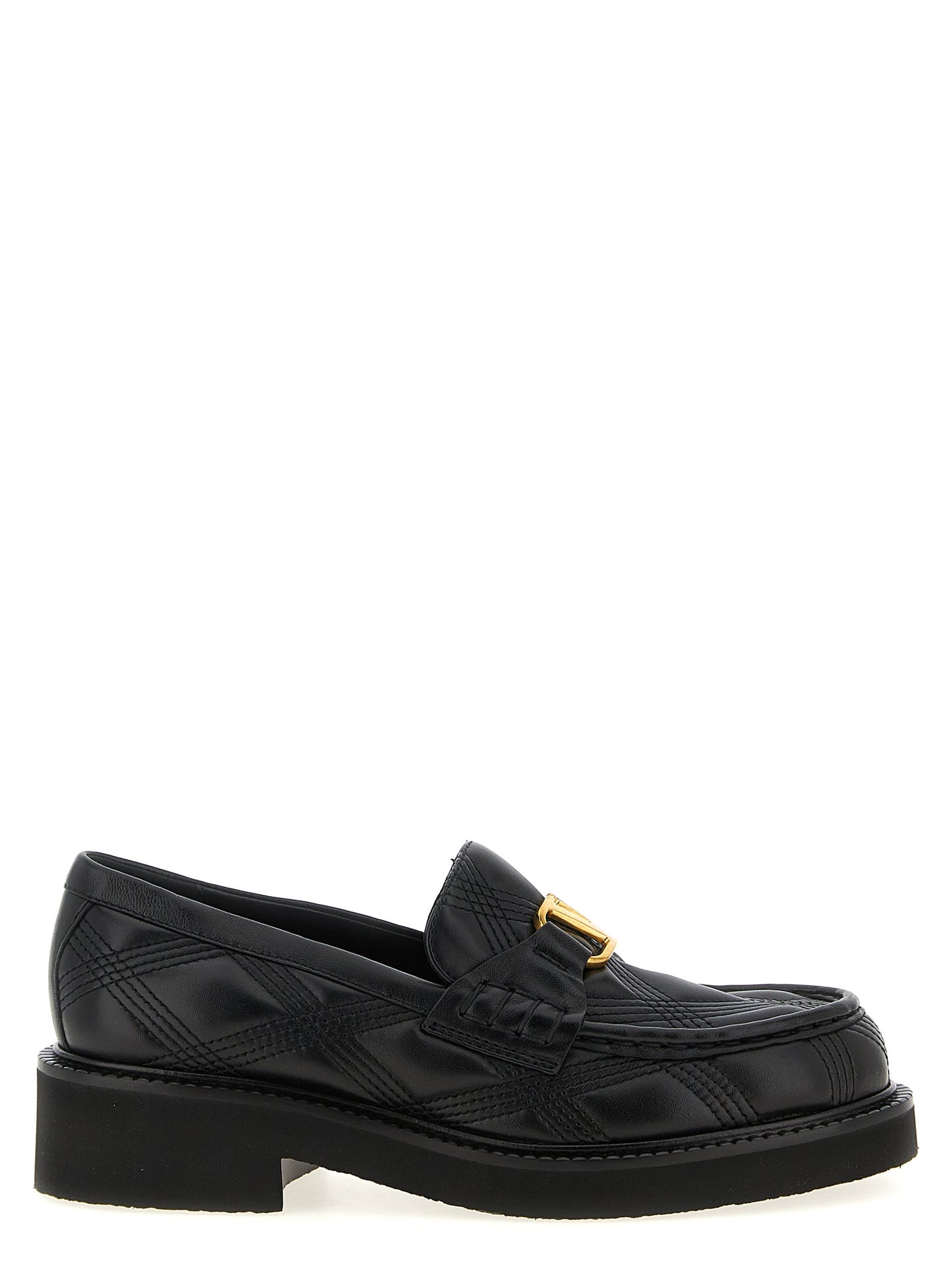 Mocasines sin cordones de piel de cordero negra Valentino Garavani
