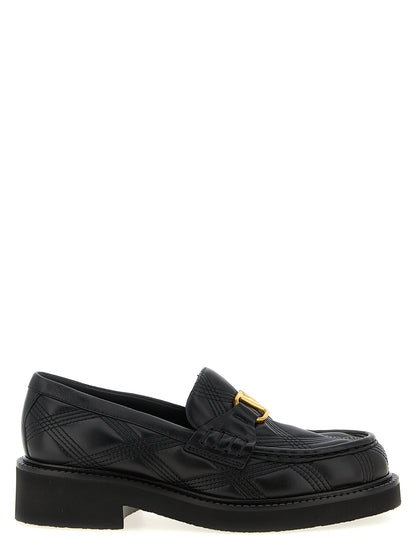 Mocasines sin cordones de piel de cordero negra Valentino Garavani