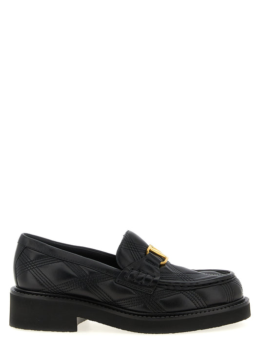Mocasines sin cordones de piel de cordero negra Valentino Garavani
