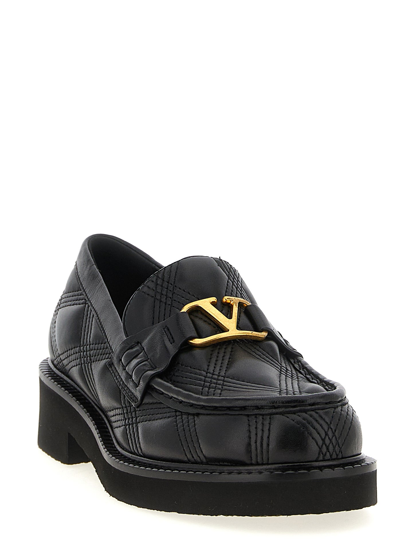 Mocasines sin cordones de piel de cordero negra Valentino Garavani