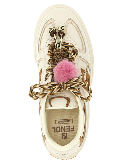 Zapatillas con plataforma Fendi de piel de becerro multicolor