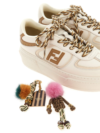 Zapatillas con plataforma Fendi de piel de becerro multicolor